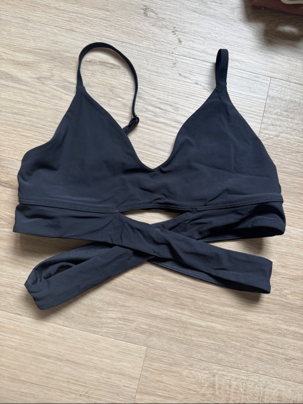 Lululemon Black Wrap Front Bralette Top